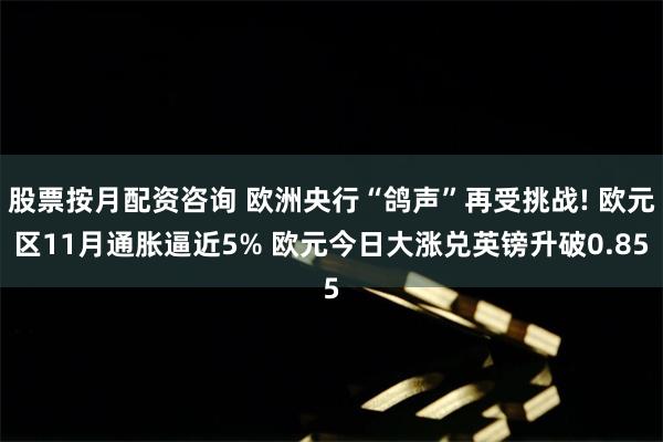 股票按月配资咨询 欧洲央行“鸽声”再受挑战! 欧元区11月通胀逼近5% 欧元今日大涨兑英镑升破0.85