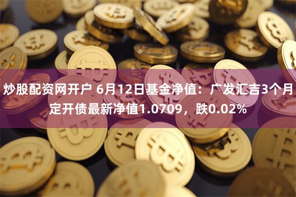 炒股配资网开户 6月12日基金净值：广发汇吉3个月定开债最新净值1.0709，跌0.02%