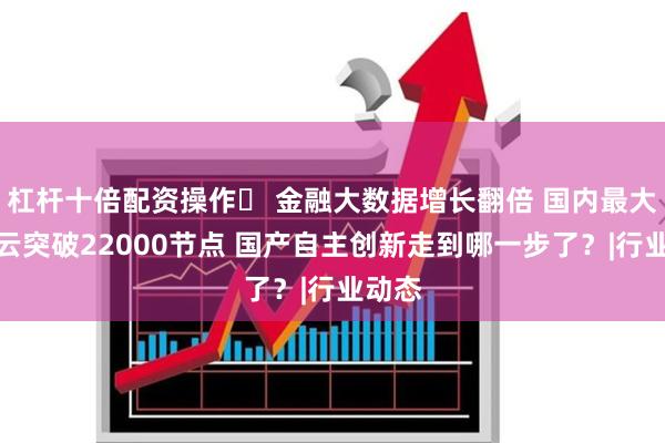 杠杆十倍配资操作	 金融大数据增长翻倍 国内最大政务云突破22000节点 国产自主创新走到哪一步了？|行业动态
