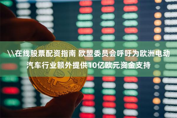 \在线股票配资指南 欧盟委员会呼吁为欧洲电动汽车行业额外提供10亿欧元资金支持